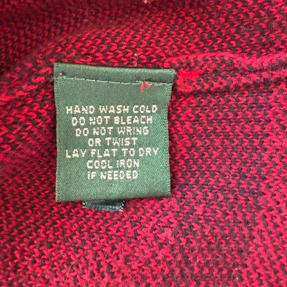 Ralph Lauren Front Zip Sweater Red & Black Plaid Size M - Picture 9 of 10